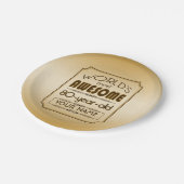 すばらしい金ゴールド第80の誕生祝いの世界のベスト ペーパープレート (アングル)