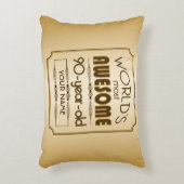 すばらしい金ゴールド第90の誕生祝いの世界のベスト アクセントクッション (正面(垂直))