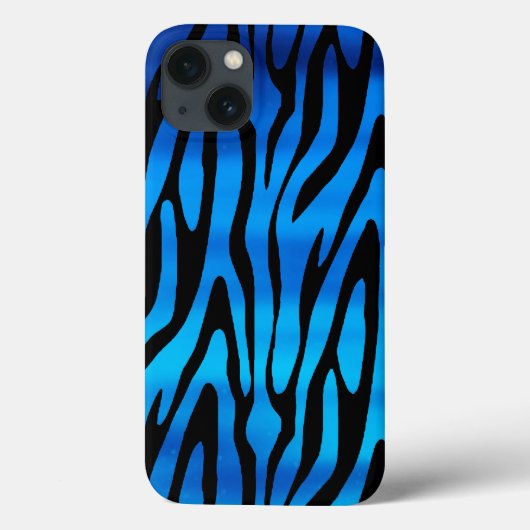 すばらしい青と黒のシマウマ ストライプ柄 Case-Mate iPhoneケース (裏面)