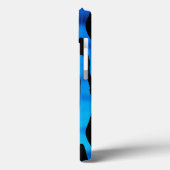 すばらしい青と黒のシマウマ ストライプ柄 Case-Mate iPhoneケース (裏面 / 左)