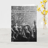 すばらしい音楽のお祝いコンサートの聴衆 カード (黄色い花)