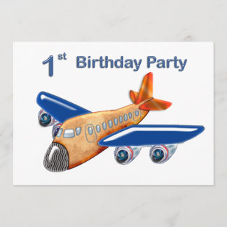 すばらしい飛行機の第1誕生日 招待状