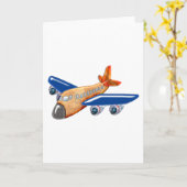 すばらしい飛行機 カード (黄色い花)