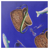 すばらしい魚釣りの生地 ファブリック (クローズアップ)