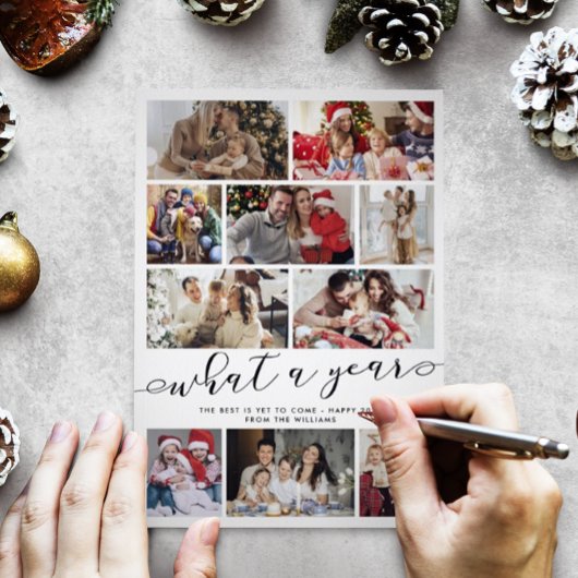 すばらしい1年のフォトコラージュ シーズンカード