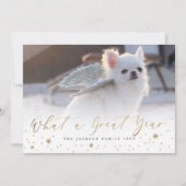 すばらしい1年 | 現代の写真のホリデーカード シーズンカード (正面)