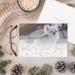 すばらしい1年 ｜ 現代の写真のホリデーカード シーズンカード