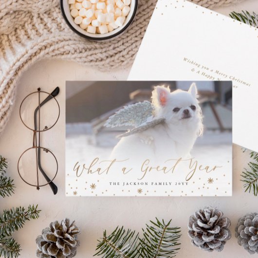 すばらしい1年 | 現代の写真のホリデーカード シーズンカード