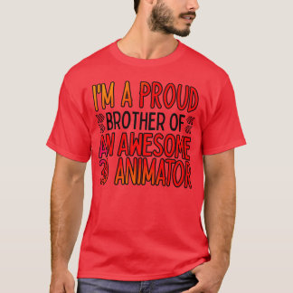 すばらしい3Dアニメーターの自慢の兄・弟 レトロ Tシャツ