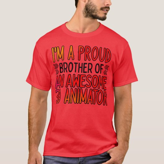 すばらしい3Dアニメーターの自慢の兄・弟 レトロ Tシャツ (正面)