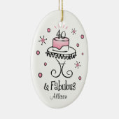 すばらしい40パーソナライズなオーナメント セラミックオーナメント (右)