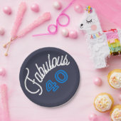 すばらしい40誕生日 ペーパープレート (パーティー)