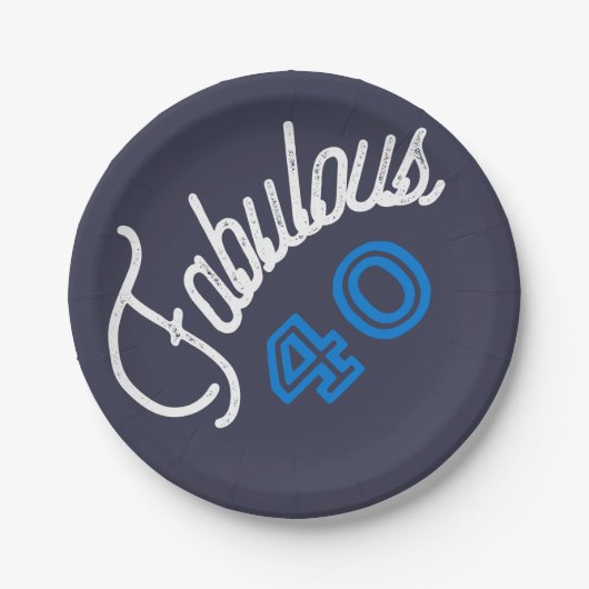 すばらしい40誕生日 ペーパープレート (正面)