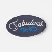 すばらしい40誕生日 ペーパープレート (アングル)