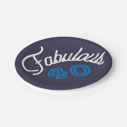 すばらしい40誕生日 ペーパープレート (アングル)