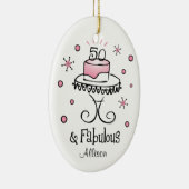 すばらしい50パーソナライズなオーナメント セラミックオーナメント (右)