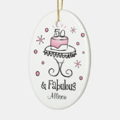 すばらしい50パーソナライズなオーナメント セラミックオーナメント (左)