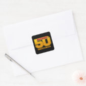 すばらしい50歳の誕生日＆結婚記念日 スクエアシール (封筒)