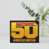 すばらしい50歳の誕生日＆結婚記念日 ポストカード (スタンド正面)