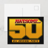 すばらしい50歳の誕生日＆結婚記念日 ポストカード (正面/裏面)