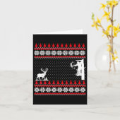 すばらしい かわいい 面白い アヒル ハンター 鹿猟 みにくい C カード (黄色い花)