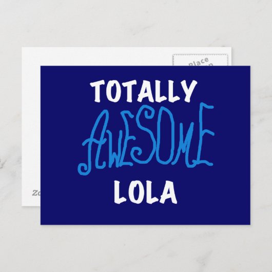 すばらしい ロラ ブルー Tシャツとギフト ポストカード (正面/裏面)