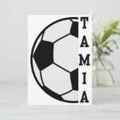 すばらしい!名前入りサッカー ボール スポーツ 招待状 (スタンド正面)