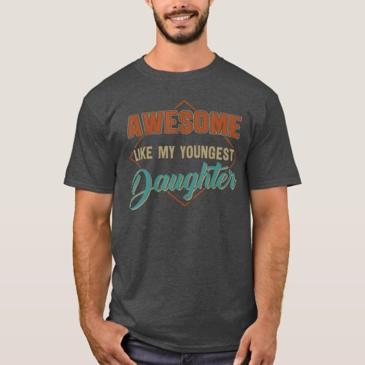 すばらしい!我が末っ子娘のように Funny Vintage ファ Tシャツ (正面)