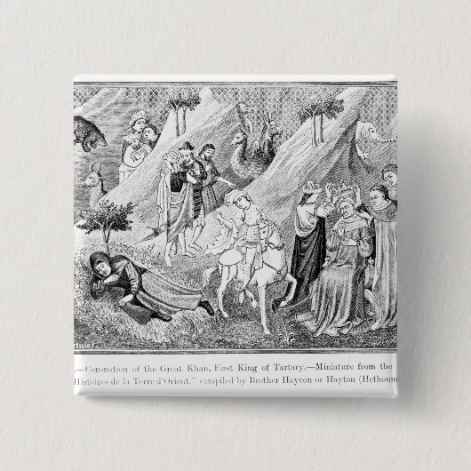 すばらしいKhanの即位 缶バッジ (正面)