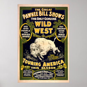 すばらしいPawnee Bill1903 -ヴィンテージの野生の西 ポスター