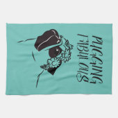 すばらしいPugging キッチンタオル (横)