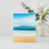 すばらしくリラックスさせるな砂浜の青空の地平線 ポストカード (スタンド正面)