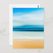 すばらしくリラックスさせるな砂浜の青空の地平線 ポストカード (正面/裏面)