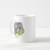 すばらしく可愛いオーストラリア産ウォンバットヴィンテージ コーヒーマグカップ (正面左)