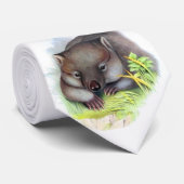 すばらしく可愛いオーストラリア産ウォンバット ネクタイ (ロール)