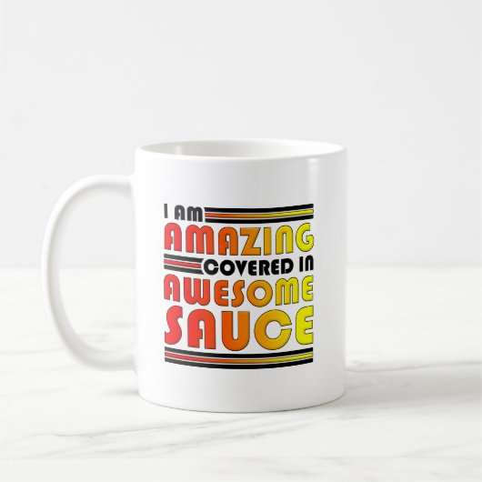 すばらしく素晴らしいソースおもしろマグカップ コーヒーマグカップ (左)