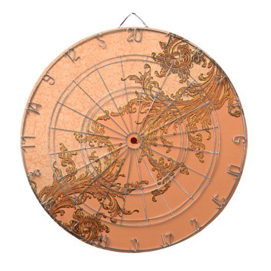 すばらしく装飾的なヴィンテージ ダーツボード (正面)