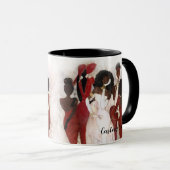 すばらしく赤く、クリーム色の女子学生クラブのマグ マグカップ (正面右)