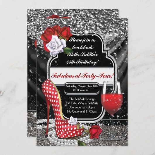 すばらしく、気のあるそぶりをしたなパーティの招待状 招待状 (正面/裏面)