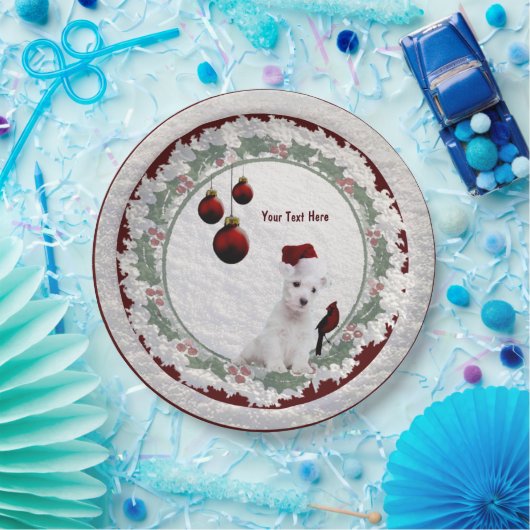 すばらしくWestieの愛らしい子犬の紙皿 ペーパープレート (パーティー)