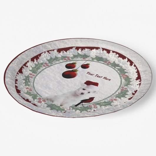 すばらしくWestieの愛らしい子犬の紙皿 ペーパープレート (アングル)