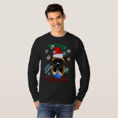 すばらしクリスマスのボクサー犬のワイシャツ Tシャツ (正面フル)