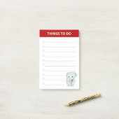 すべき事柄を持つ美しいハート ポストイット (デスク上)