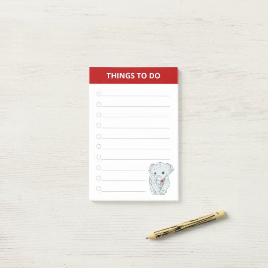 すべき事柄を持つ美しいハート ポストイット (デスク上)