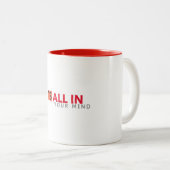 すべてあなたの心の白いマグカップ ツートーンマグカップ (正面右)