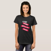 すべてうまくいく前向きな名言 花の顔 Tシャツ (正面フル)