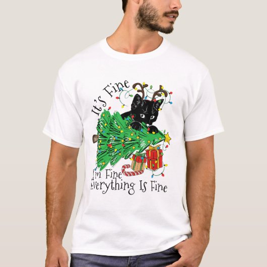 すべてうまくいってる 楽しいクリスマス Tシャツ (正面)