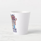 すべておもしろいの花嫁はコントロールされたギフトの下にある カフェラテマグ (正面)