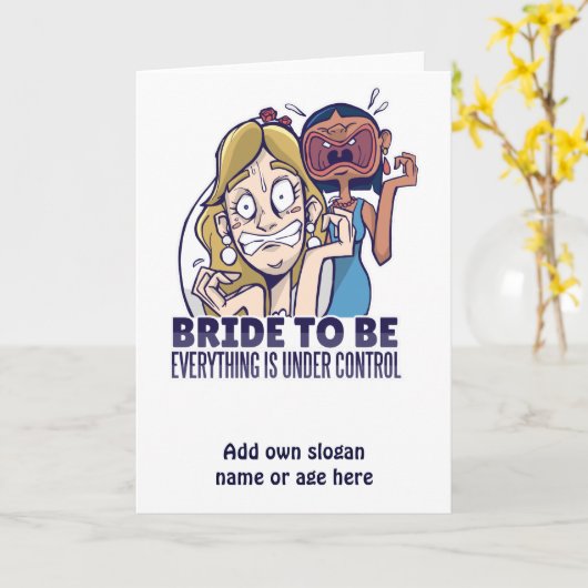 すべておもしろいの花嫁はコントロールされたギフトの下にある カード (黄色い花)