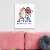 すべておもしろいの花嫁はコントロールされたギフトの下にある キャンバスプリント (インサイチュ (リビング))